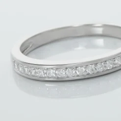 Histoire d'Or Demi Alliance Heket Argent Blanc Oxyde De Zirconium