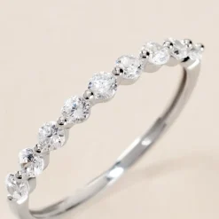 Demi Alliance Or Blanc Eclat D'etoile Oxyde De Zirconium-Histoire d'Or New