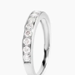 Histoire d'Or Demi Alliance Rhea Platine Blanc Diamant