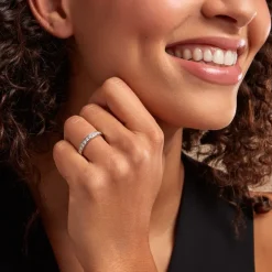 Histoire d'Or Demi Alliance Rhea Platine Blanc Diamant