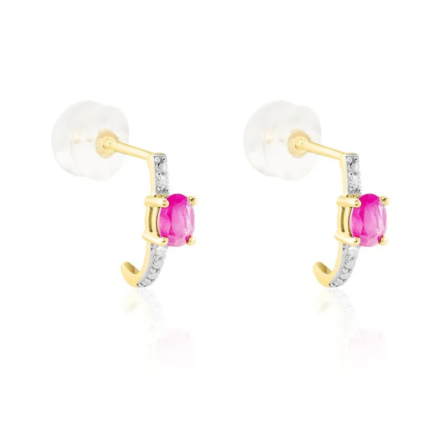 Demi Créoles Barrett Diamant-Histoire d'Or Sale