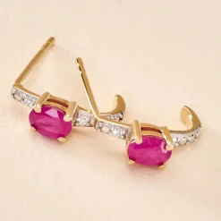 Demi Créoles Barrett Diamant-Histoire d'Or Sale