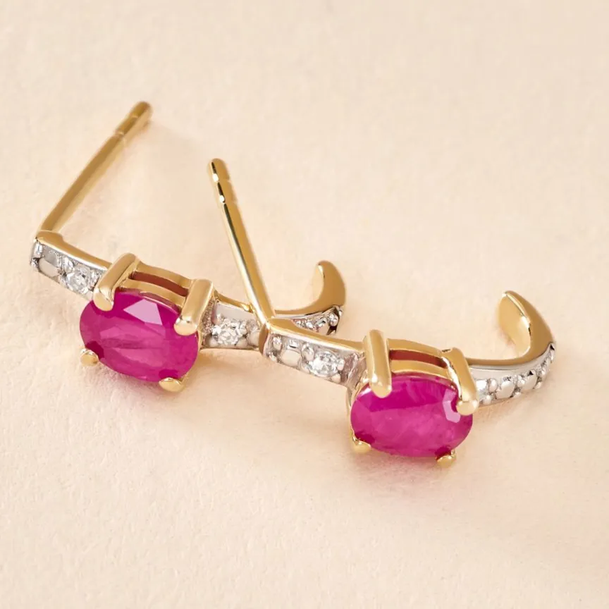 Demi Créoles Barrett Diamant-Histoire d'Or Sale