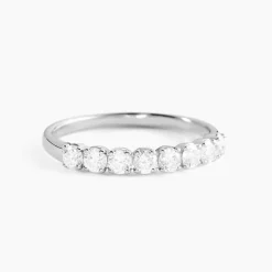 Histoire d'Or Demi-alliance Or Blanc  Eloisa Diamant Synthetique