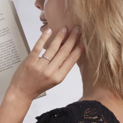 Histoire d'Or Demi-alliance Or  Jaune  Valentine Diamant Synthetique