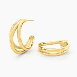 Histoire d'Or Demi-créoles Josephine Acier Doré