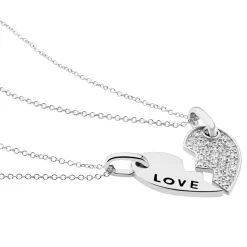 Histoire d'Or Duo De Colliers Argenc Caoimhe Oxyde