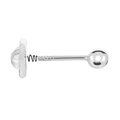 Histoire d'Or Fermoir Vis Boucle D'oreille Or Blanc