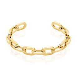 Jonc Hera Acier Dore Yonna Ouvert Forcat Large-Histoire d'Or Online