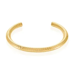 Jonc Hera Acier Dore Yseut Effet Strie-Histoire d'Or New