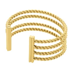 Histoire d'Or Jonc Ouvert Acier Doré Galaad