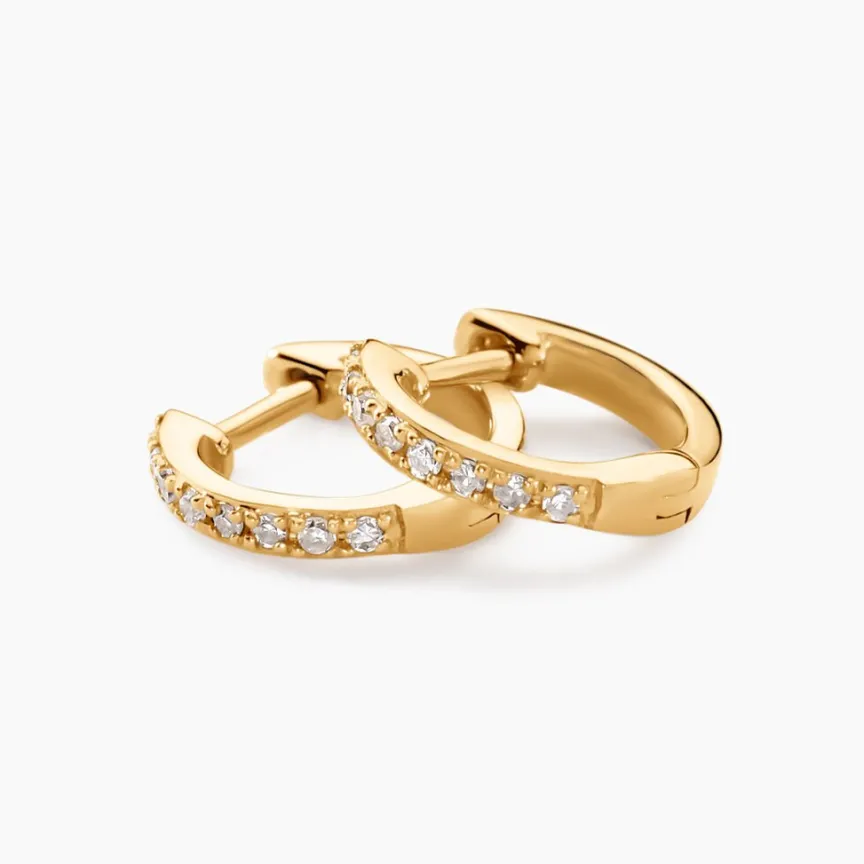 Mini Créoles Or Jaune Aryanna Diamants-Histoire d'Or Clearance