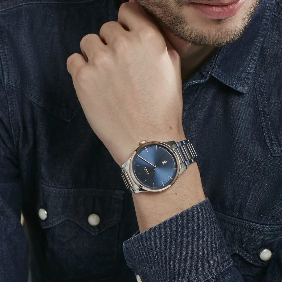 HUGO BOSS Montre Boss Reason Bleu
