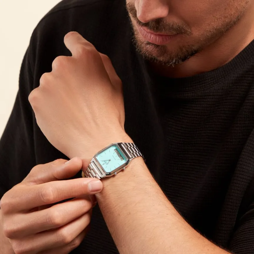 Montre Vintage Turquoise-CASIO COLLECTION Sale