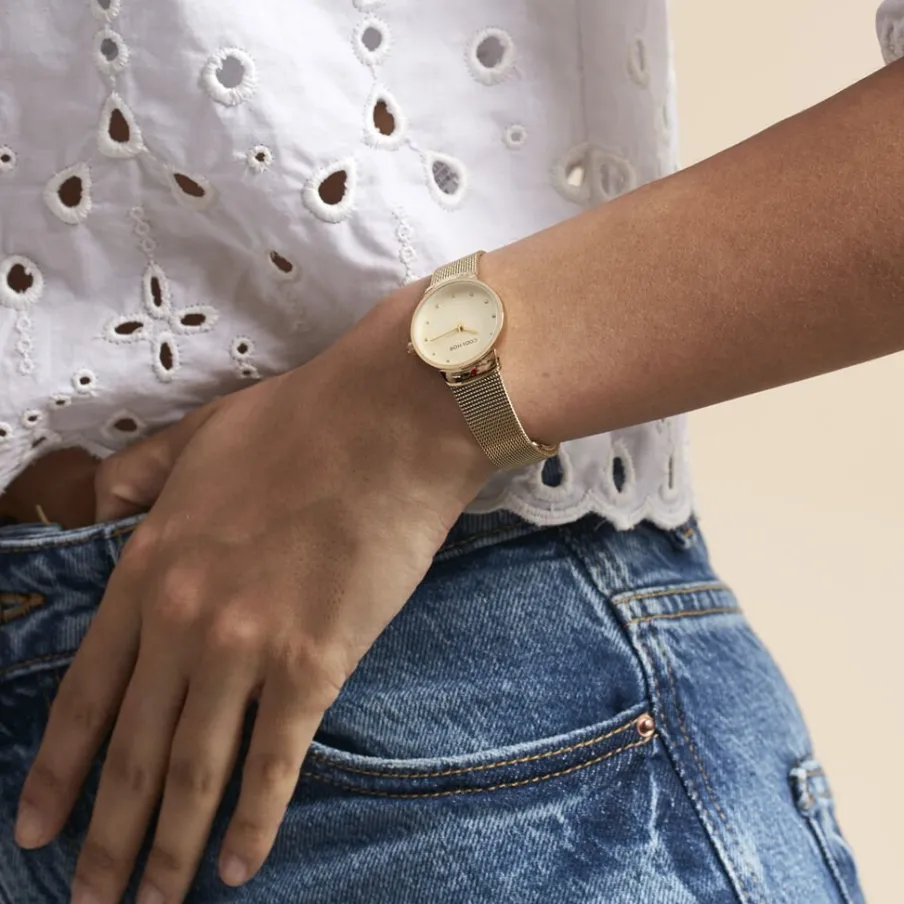 CODHOR Montre Fleur Doré