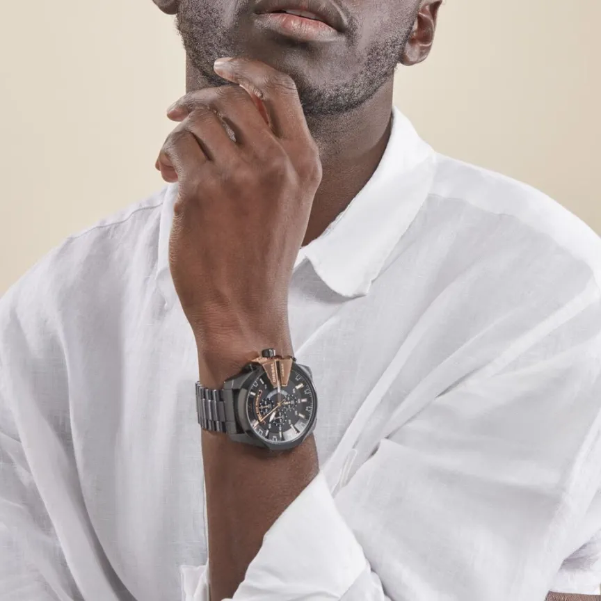 Montre Mega Chief Noir-DIESEL Sale
