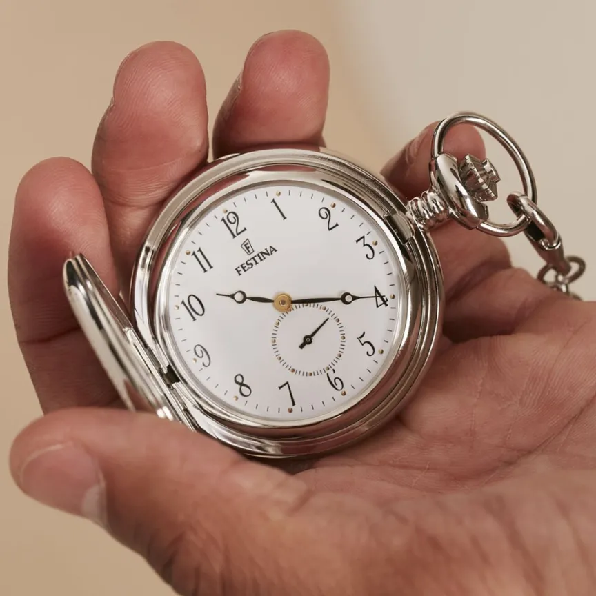 Montre Gousset Blanc-FESTINA New