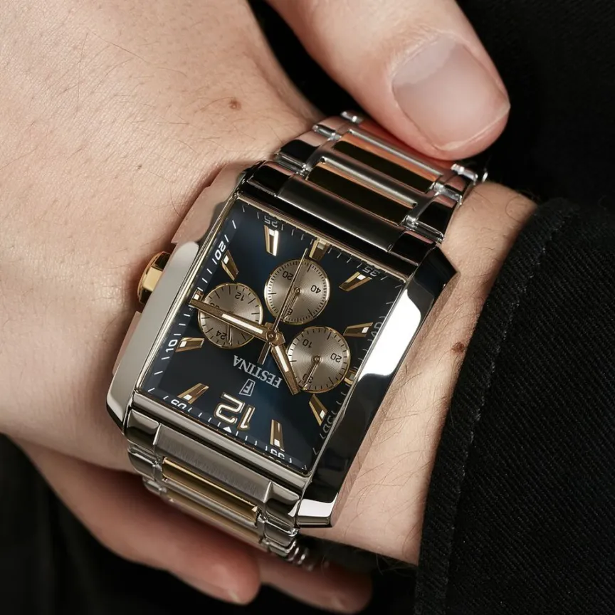 Montre On The Square Chrono Bleu-FESTINA New