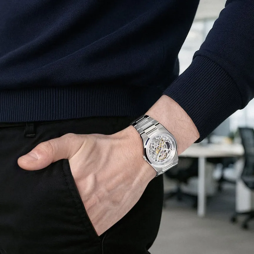 Montre Automatic Squelette 40 Argenté-FESTINA SWISS MADE Best