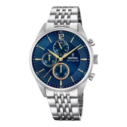 Montre Timeless Chronograph Bleu-FESTINA Outlet
