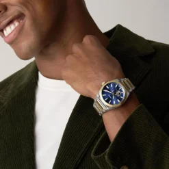 Montre Everett Automatic Bleu-FOSSIL Discount