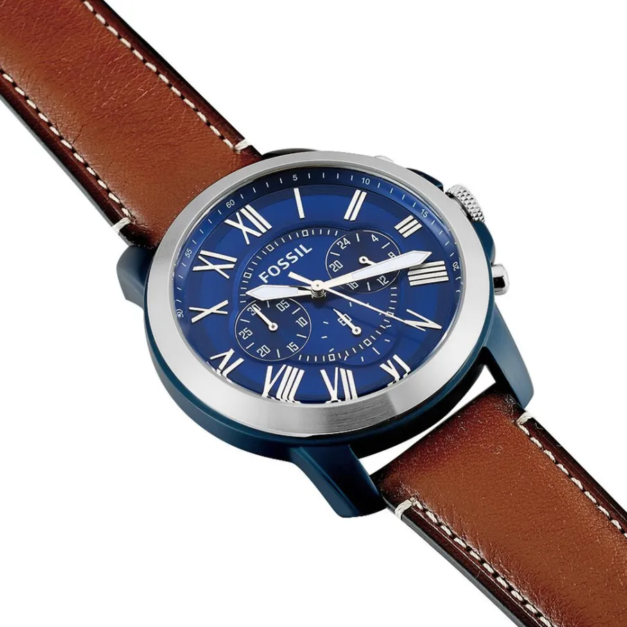 FOSSIL Montre Grant Bleu