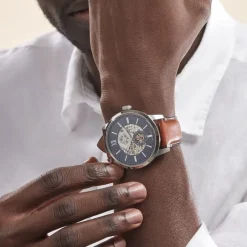 FOSSIL Montre Townsman Auto Bleu