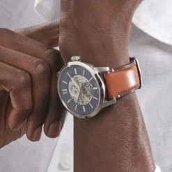 FOSSIL Montre Townsman Auto Bleu