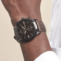 Montre Townsman Chrono Noir-FOSSIL Online