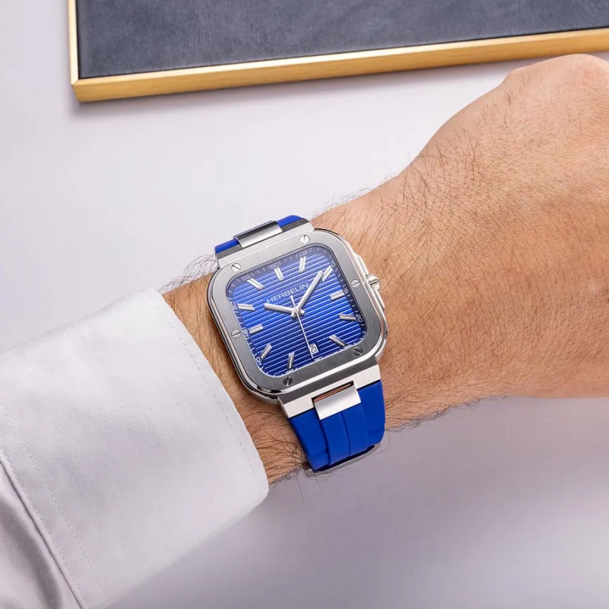 Montre Cap Camarat Square Bleu-HERBELIN