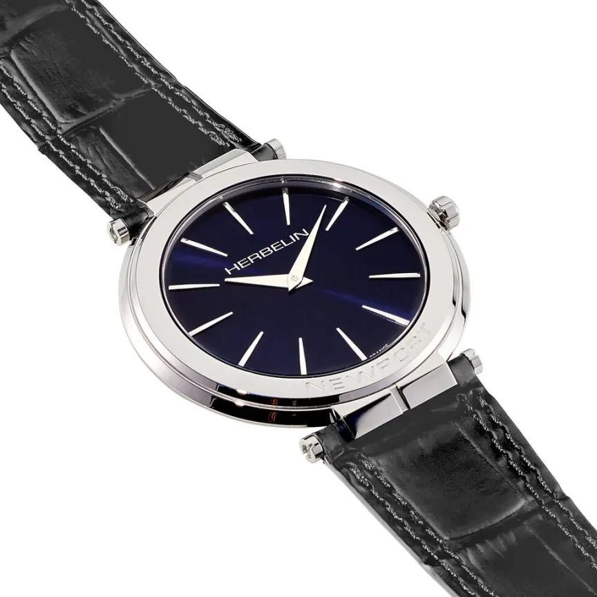 Montre Newport Slim Bleu-HERBELIN New