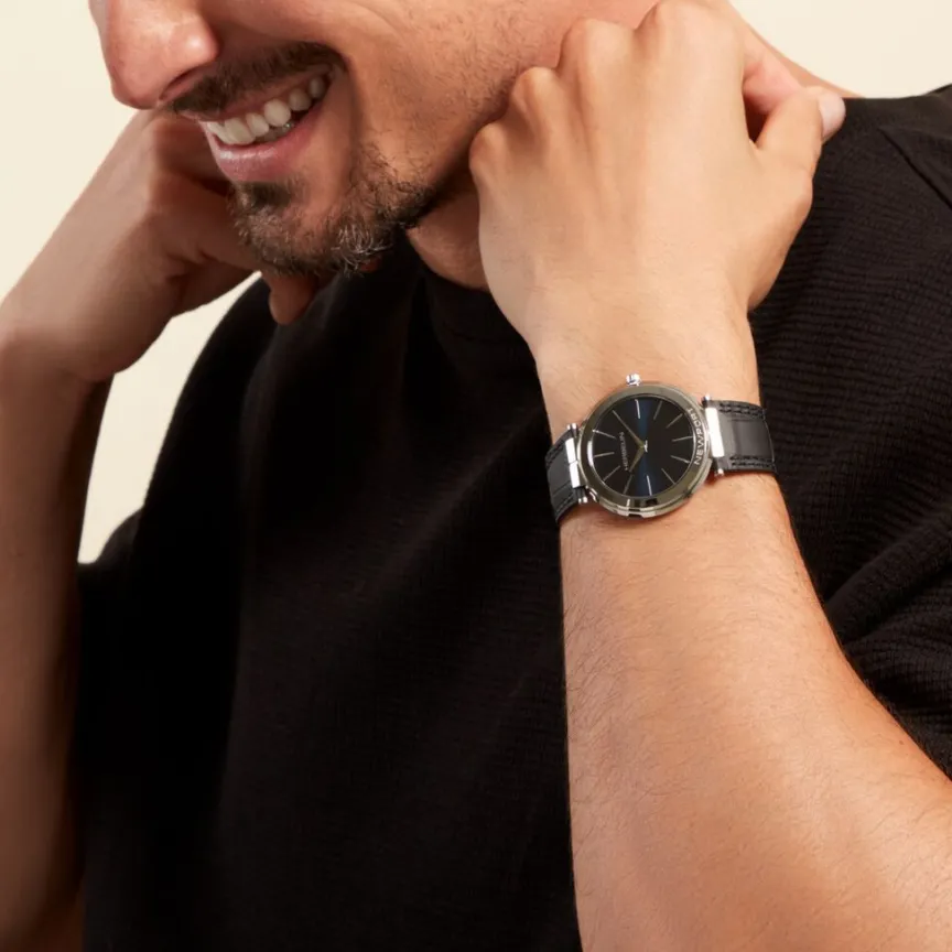 Montre Newport Slim Bleu-HERBELIN New