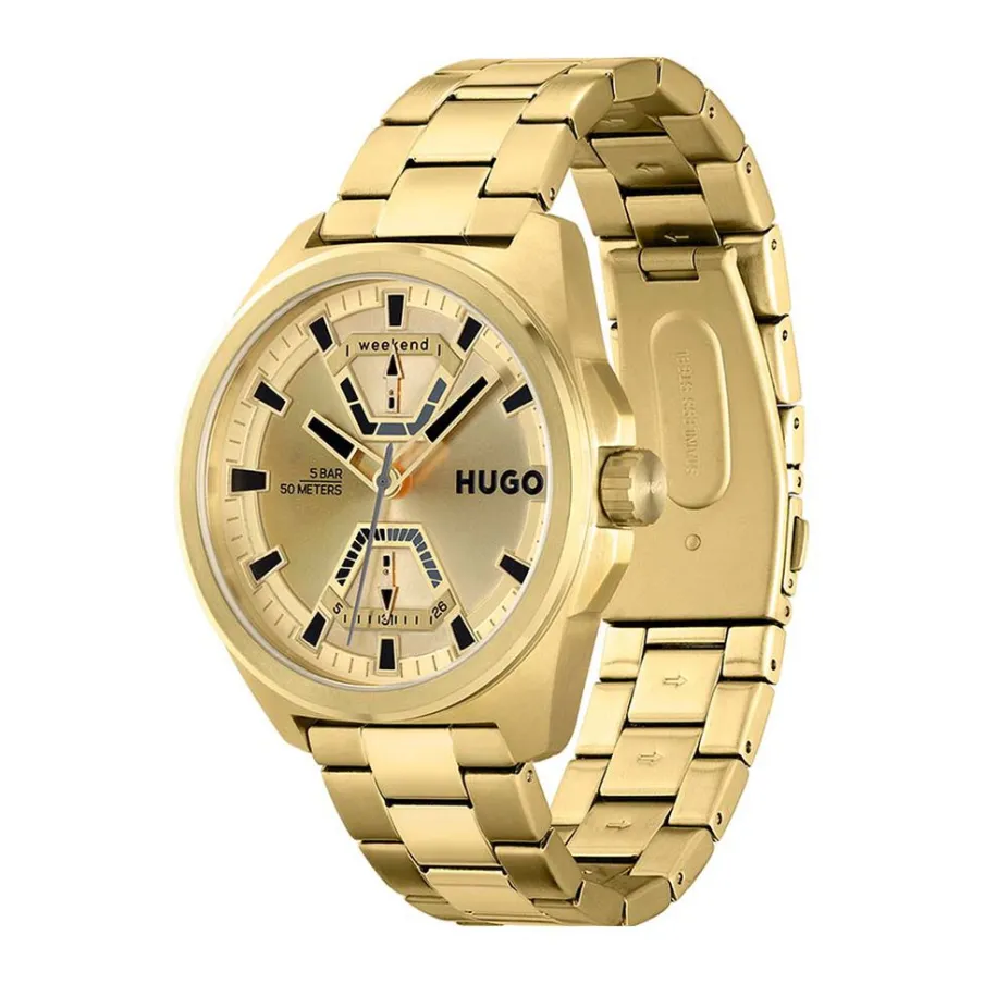 HUGO Montre Expose Doré