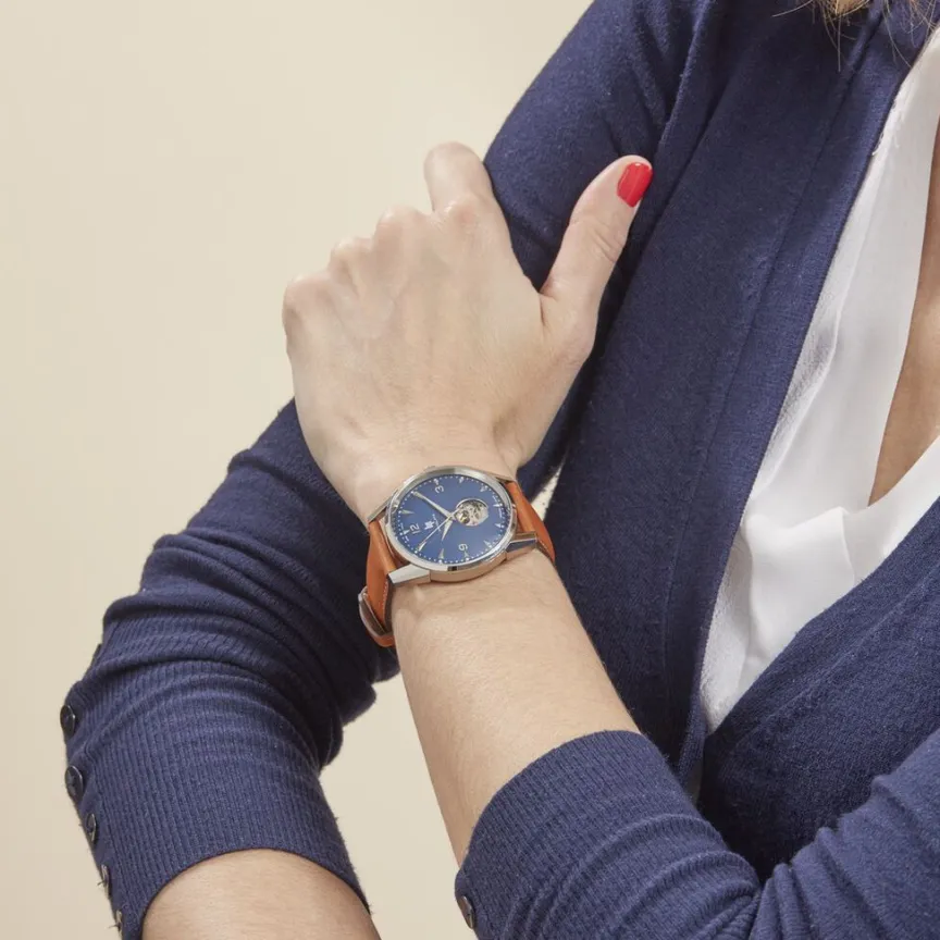 Montre Himalaya C艙ur Battant 40 Bleu-LIP Hot