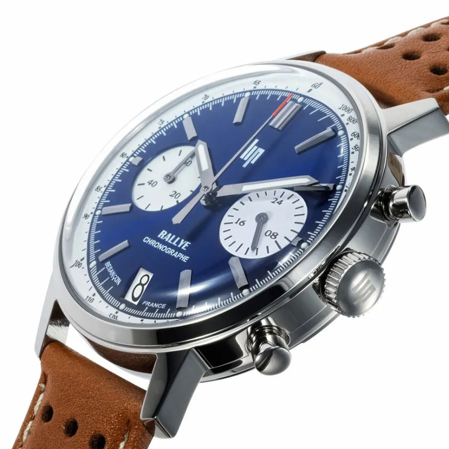 LIP Montre Rallye Meca-Quartz Bleu