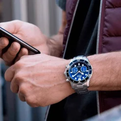 Montre Connected Bleu Et Noir-LOTUS Discount