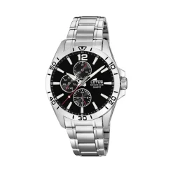 Montre Multifunction Noir-LOTUS Hot