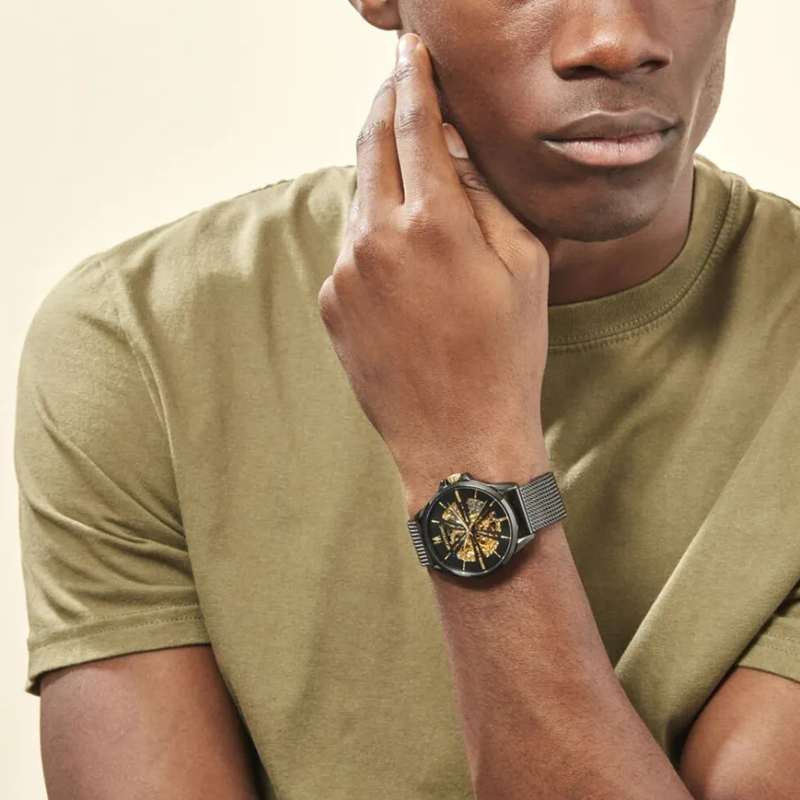 MONTIGNAC Montre Round Automatique Noir