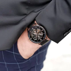 MONTIGNAC Montre Round Automatique Noir