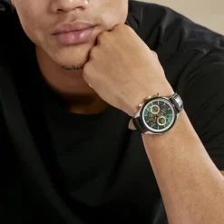 Montre Round Chrono Vert-MONTIGNAC Outlet