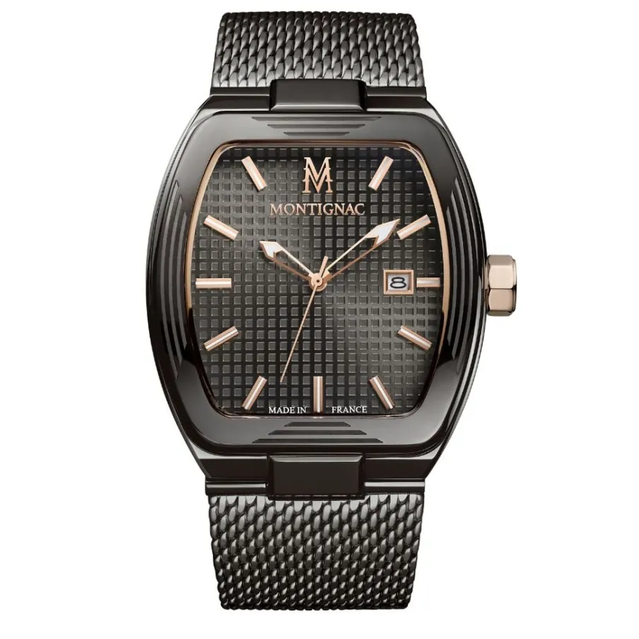 MONTIGNAC Montre Tonneau Gris