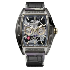 Montre Tonneau Noir-MONTIGNAC Outlet