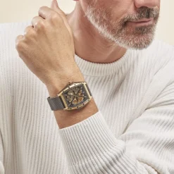 Montre Tonneau Automatique Noir-MONTIGNAC New