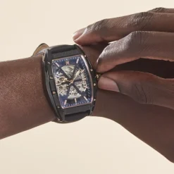 MONTIGNAC Montre Tonneau Automatiquev Noir