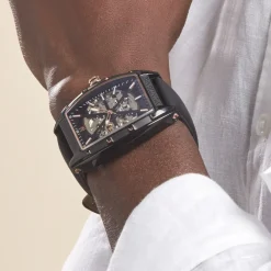 MONTIGNAC Montre Tonneau Automatiquev Noir