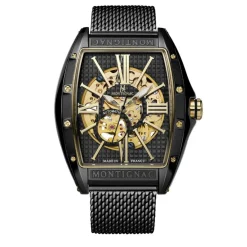Montre Tonneau Automatique Noir-MONTIGNAC Sale