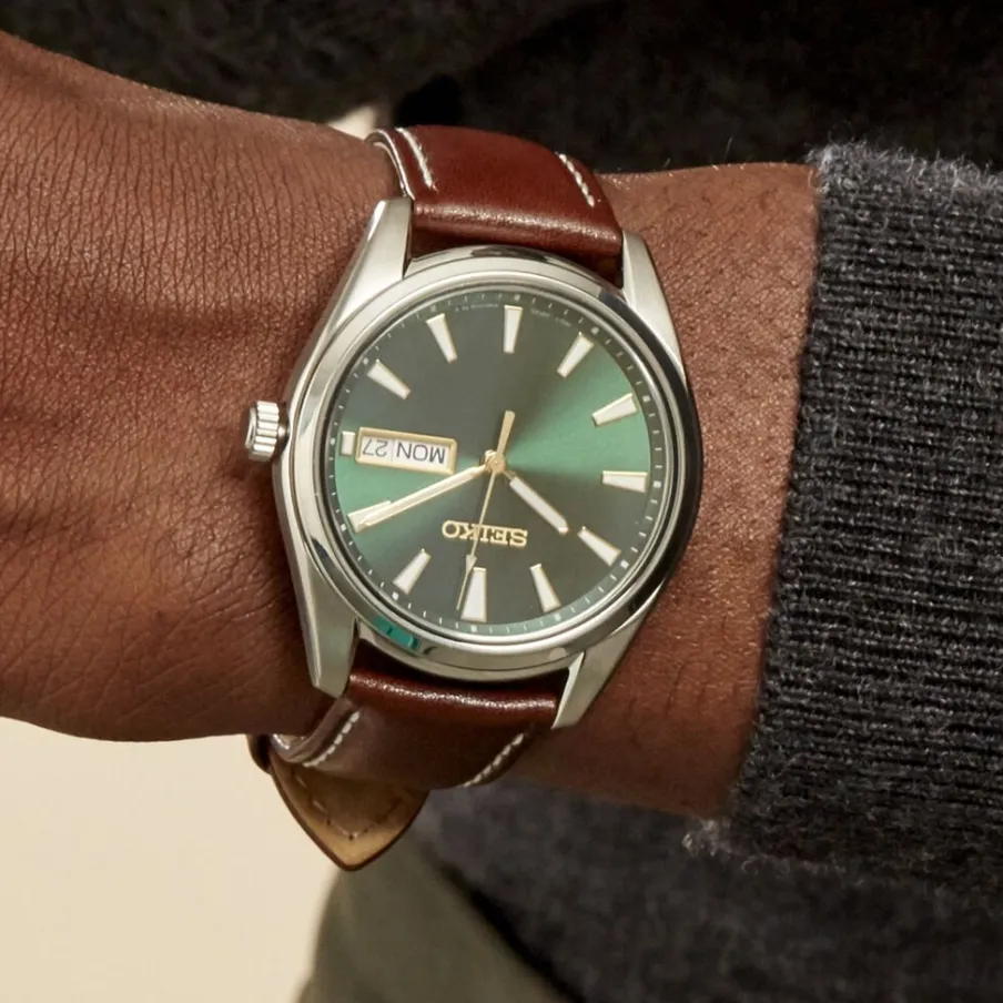 SEIKO Montre Classique Vert Foncé