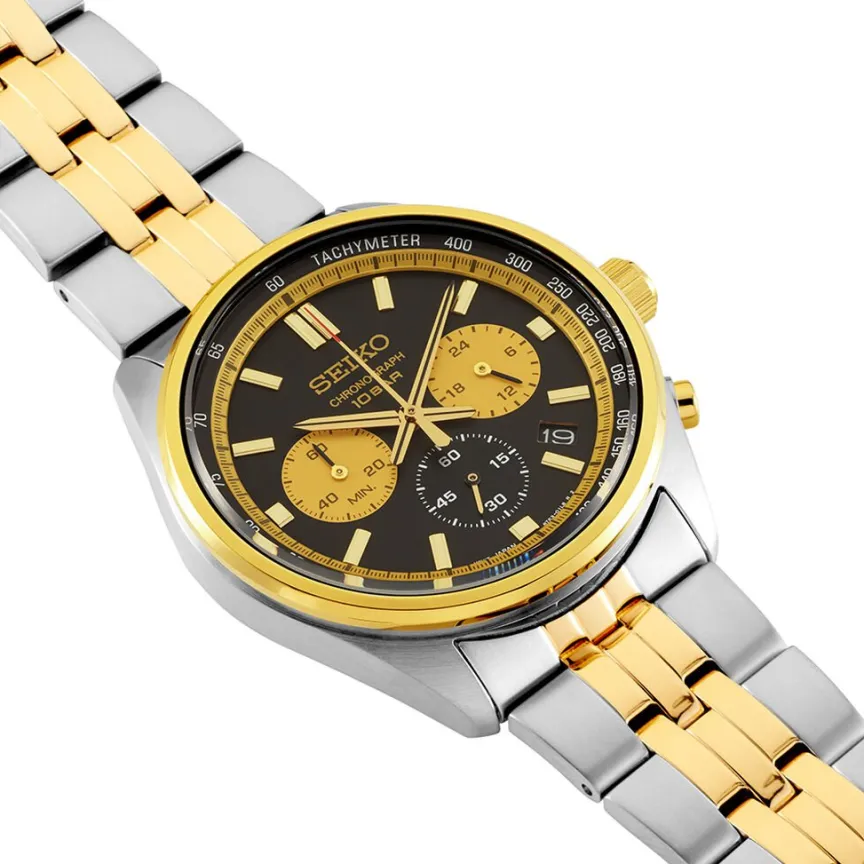 Montre Sport Bicolore Doré / Noir-SEIKO Outlet