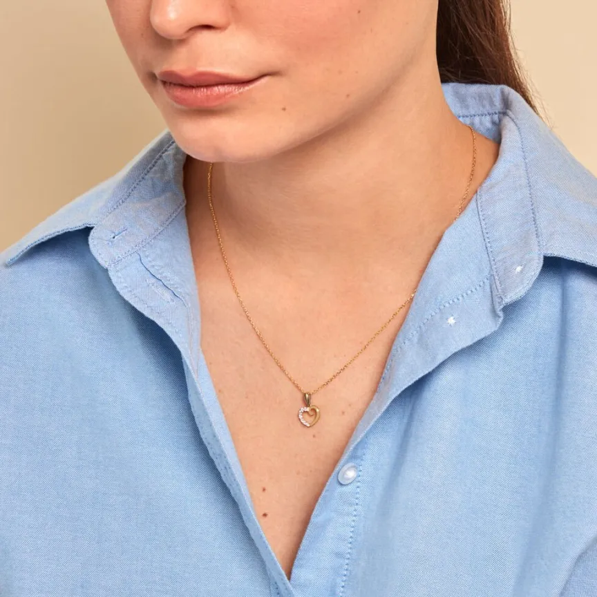 Pendentif Aereda Or Jaune Oxyde De Zirconium-Histoire d'Or New