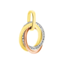 Pendentif Amaiur Or Tricolore Oxydes De Zirconium-Histoire d'Or Hot